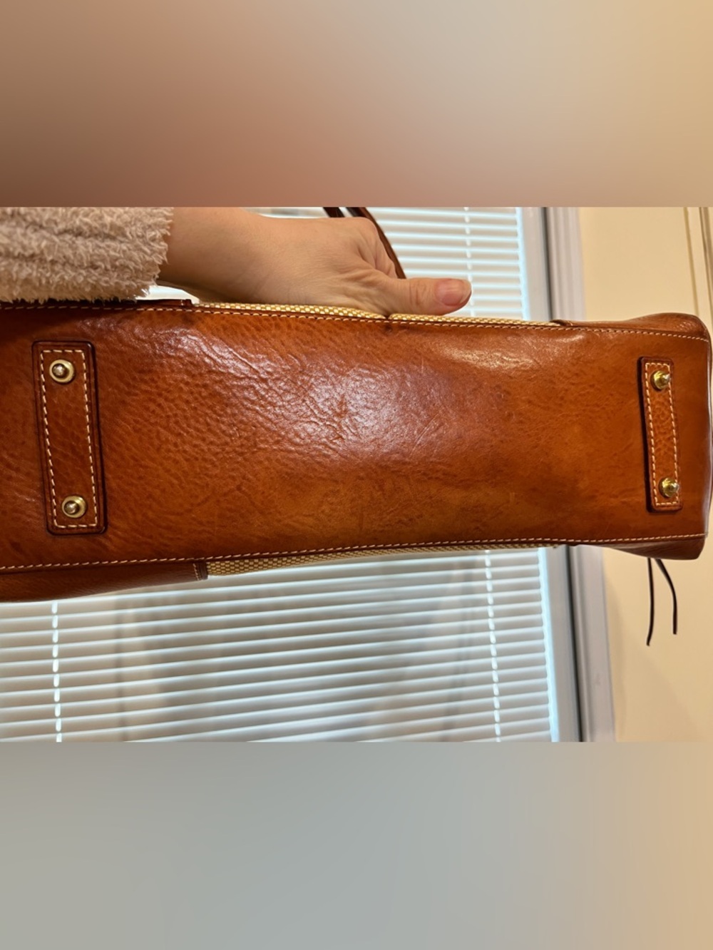 Vintage Dooney & Bourke Canvas and Leather Tote Bag - Picture 5 of 13